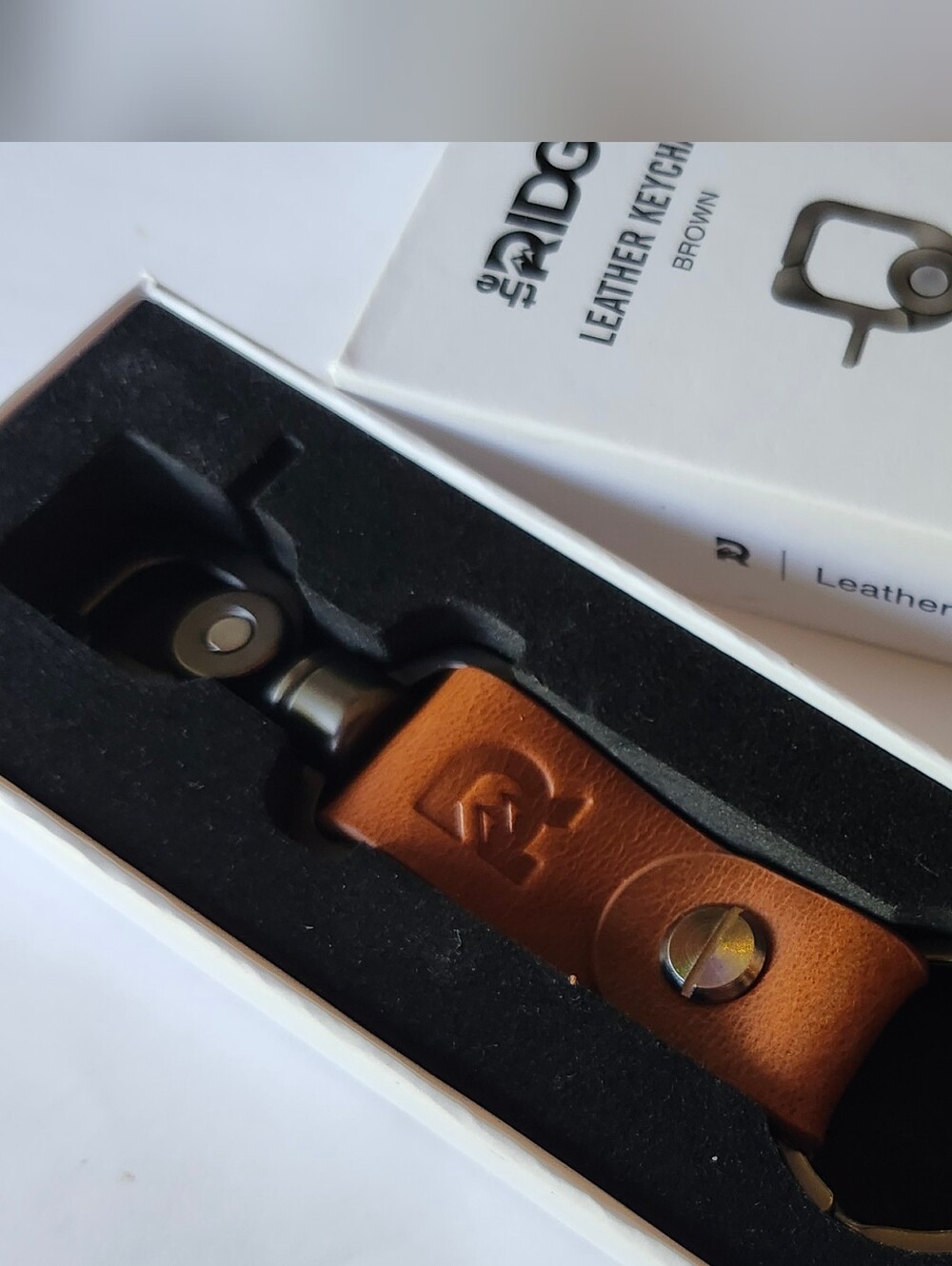 Brown Leather Key & Card Holder Keychain - The Ridge